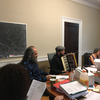 Psoy Korolenko and Daniel Kahn sing songs with the Yiddish class